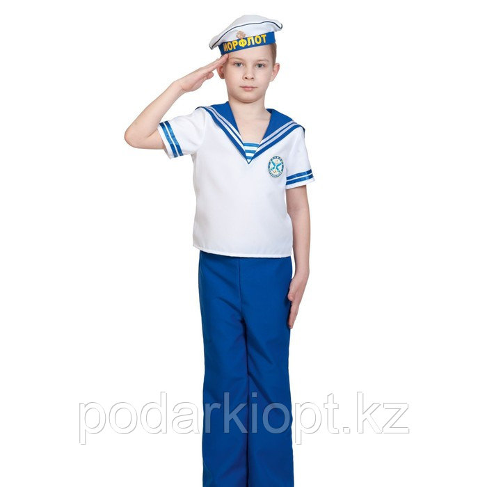 Карнавальный костюм «Морячок», детский, р. М, рост 128-134 см - фото 1 - id-p116262191