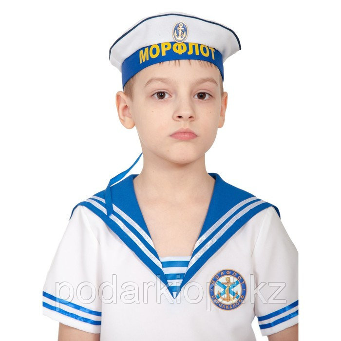 Карнавальный костюм «Морячок», детский, р. М, рост 128-134 см - фото 4 - id-p116262191