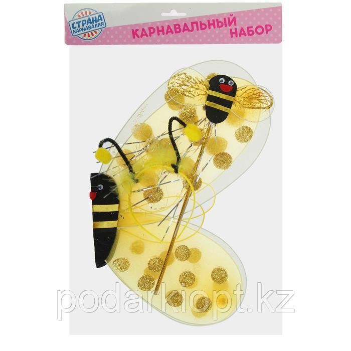 Карнавальный набор «Пчёлка», 3 предмета: ободок, крылья, жезл - фото 2 - id-p116260911