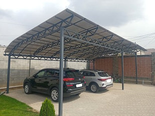 Навес односкатный из поликарбоната