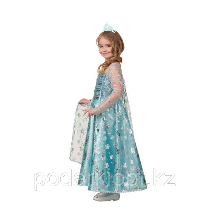 Карнавальный костюм «Эльза», платье, корона, р. 32, рост 122 см - фото 2 - id-p116261661