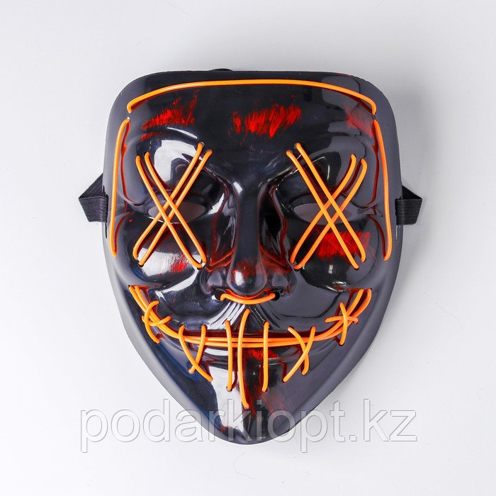 Карнавальная маска «Гай Фокс», световая - фото 1 - id-p116262439