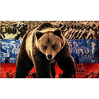 Флаг прямоугольный "Медведь", 180х311 мм, S09202017