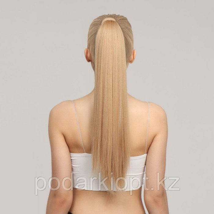 Хвост накладной, прямой волос, на резинке, 60 см, 100 гр, цвет блонд (#SHT24) - фото 6 - id-p116264887