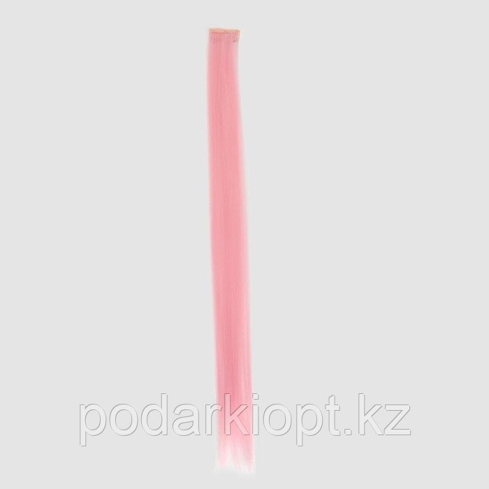Локон накладной, прямой волос, на заколке, 50 см, 5 гр, цвет розовый - фото 5 - id-p116264919