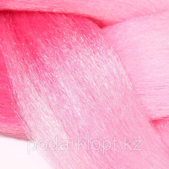 ZUMBA Канекалон двухцветный, гофрированный, 60 см, 100 гр, цвет малиновый/светло-розовый - фото 2 - id-p116265034