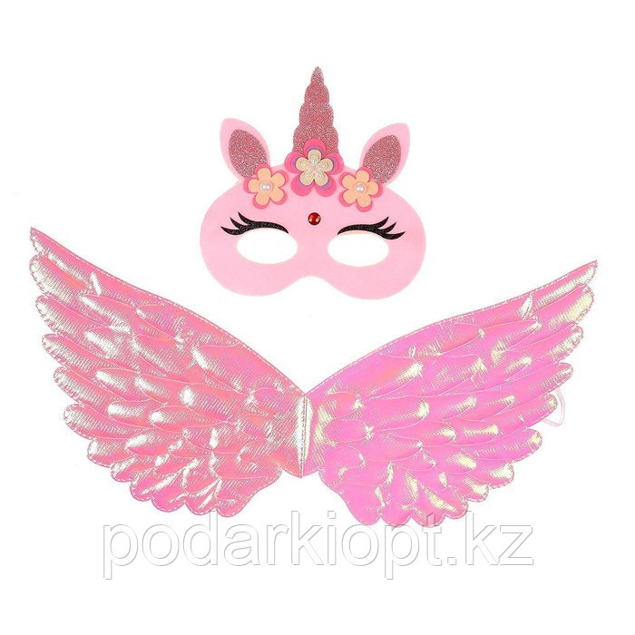 Карнавальный набор «Милая единорожка», крылья, маска - фото 4 - id-p116266012