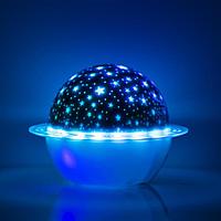 Световой прибор «Звёздное небо» 16 см, динамик, съёмная полусфера, свечение RGB, 5 В