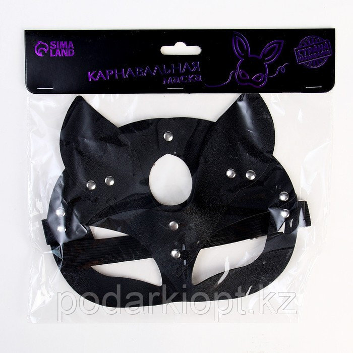 Карнавальная маска «Кошка», цвет чёрный - фото 6 - id-p116266512