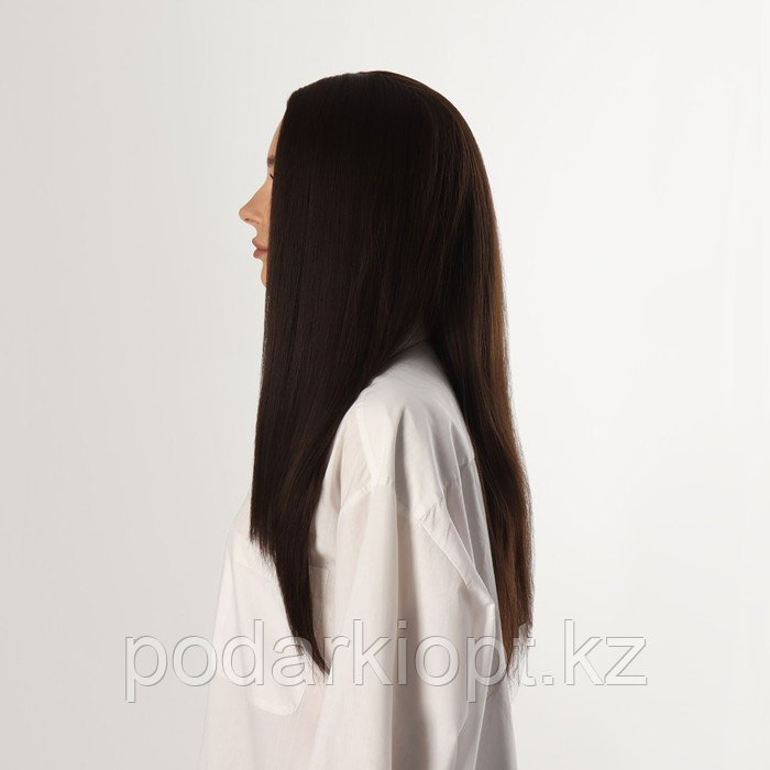 Жасанды парик, имитациялық былғары, 60 см, 270 гр, түсі ашық қоңыр(#SHT8) - фото 3 - id-p116268306