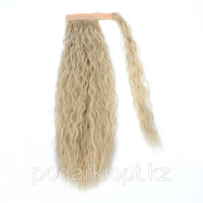 Хвост накладной, волнистый волос, на резинке, 60 см, 100 гр, цвет холодный блонд(#SHT88В) - фото 7 - id-p116268328