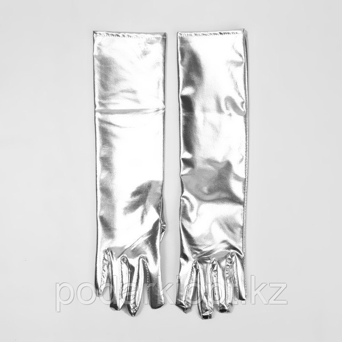 Карнавальные перчатки, цвет серебро - фото 4 - id-p116271267