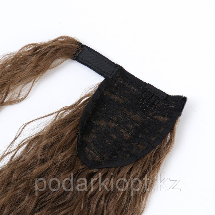 Хвост накладной, волнистый волос, на резинке, 60 см, 100 гр, цвет русый(#SHT8A) - фото 8 - id-p116268479