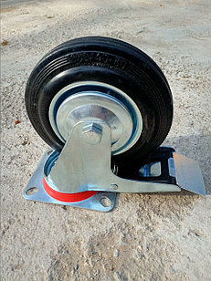 Колеса для мусорных контейнеров (об.цинк) 160-200мм. с тормозом.