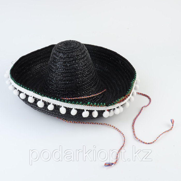 Карнавальная шляпа «Сомбреро», цвет чёрный - фото 1 - id-p116269684