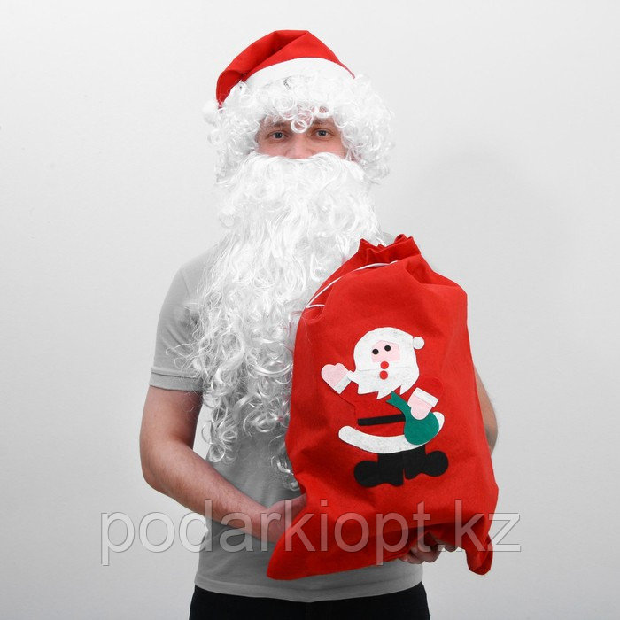 Карнавальный набор «Деда Мороза»: парик, борода, мешок, колпак - фото 1 - id-p116271480