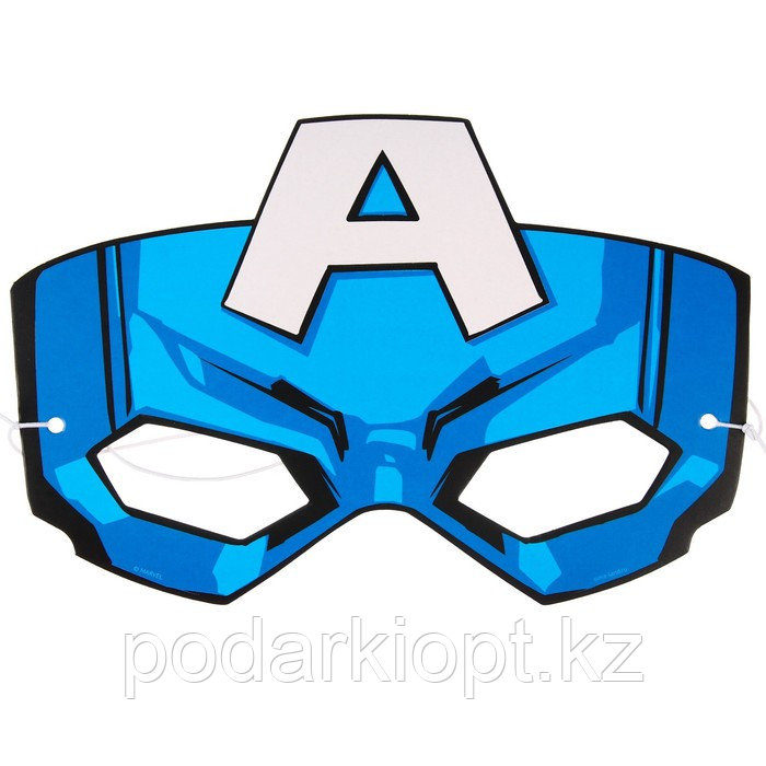 Набор карнавальный маска и бабочка "Капитан Америка", Мстители - фото 4 - id-p116270753