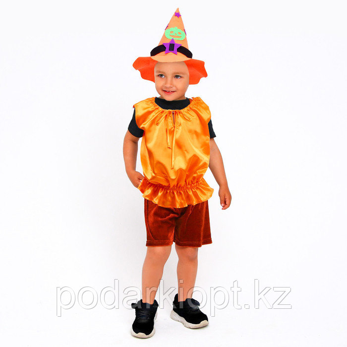 Карнавальный костюм Тыква,жилет,шляпа оранжевая,рост 98-110 - фото 1 - id-p116271676
