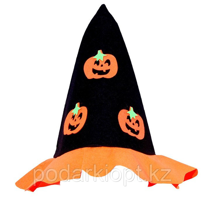 Карнавальный костюм Тыква,жилет,шляпа черно-оранжевая,рост 98-110 - фото 2 - id-p116271698