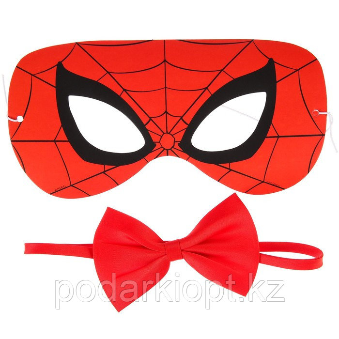 Набор карнавальный маска и бабочка, Человек-паук - фото 1 - id-p116270920