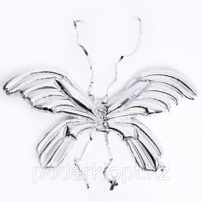 Фольгированные крылья «Бабочка», 122 см., серебро - фото 4 - id-p116271784
