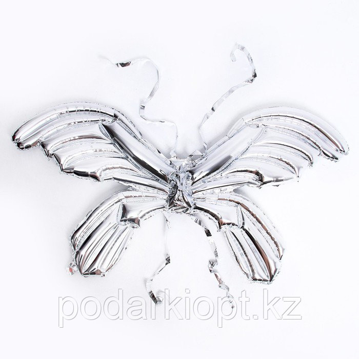 Фольгированные крылья «Бабочка», 122 см., серебро - фото 5 - id-p116271784