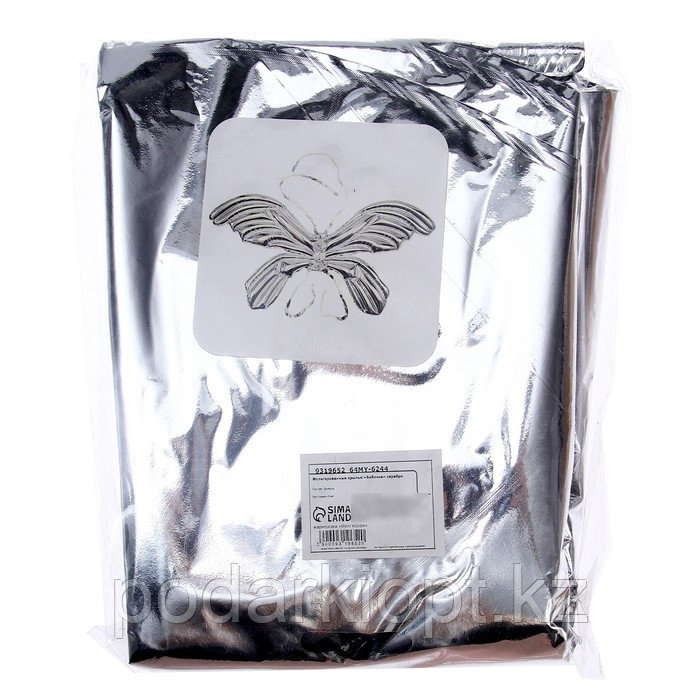 Фольгированные крылья «Бабочка», 122 см., серебро - фото 6 - id-p116271784