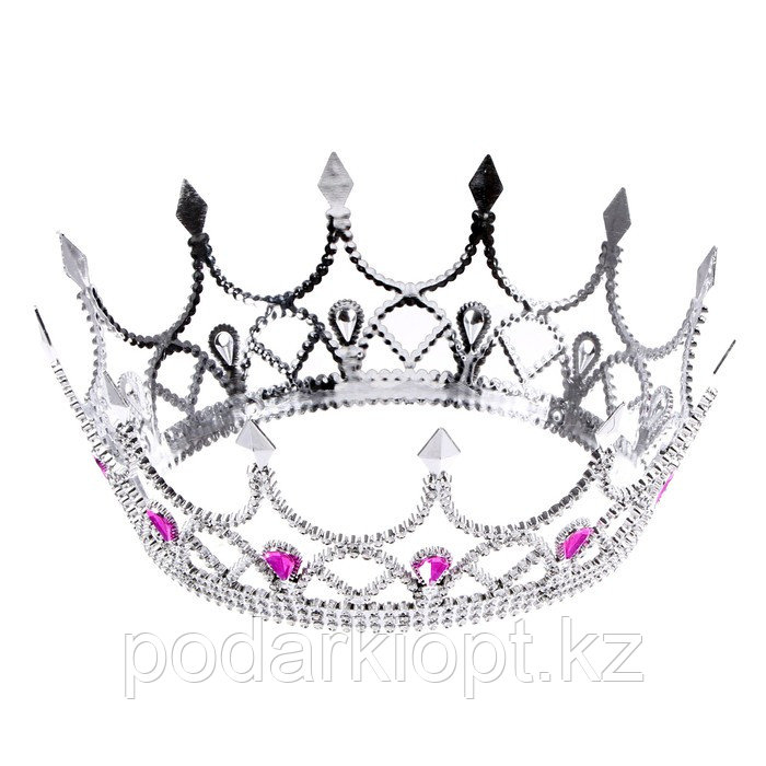Карнавальный набор принцессы плащ гипюр розовый,корона,длина 85см - фото 7 - id-p116272480