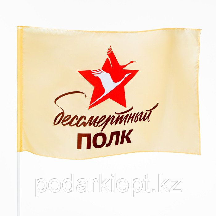 Флаг 9 Мая "Бессмертный полк", 90 х 145 см, полиэфирный шелк, без древка - фото 2 - id-p116272524