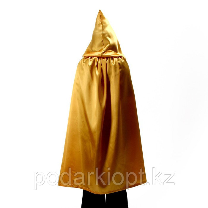 Карнавальный плащ детский,атлас,цвет золотой длина 100см - фото 2 - id-p116272657