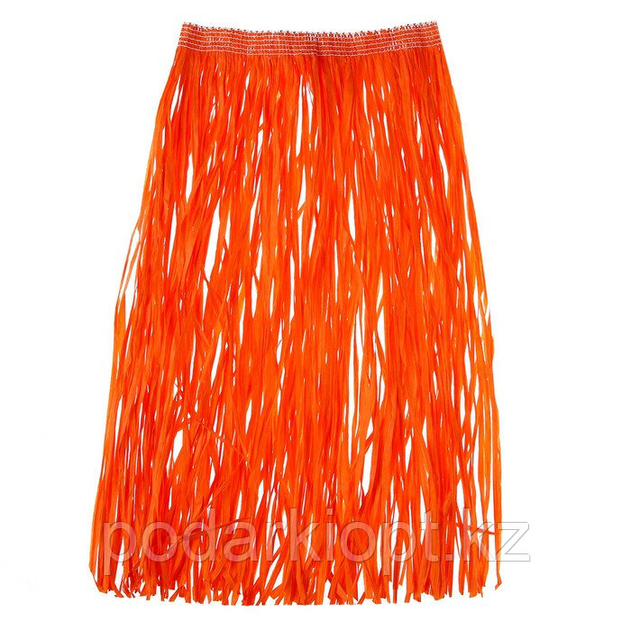 Гавайская юбка, 60 см, цвет оранжевый - фото 2 - id-p116275759