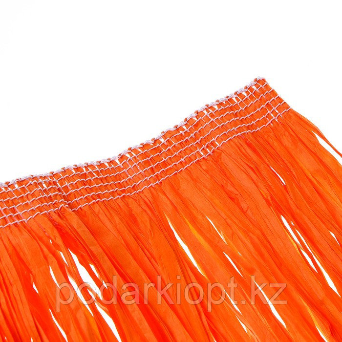 Гавайская юбка, 60 см, цвет оранжевый - фото 3 - id-p116275759