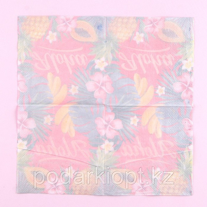 Салфетки бумажные Aloha, 25 × 25 см, в наборе 20 шт. - фото 5 - id-p116272971