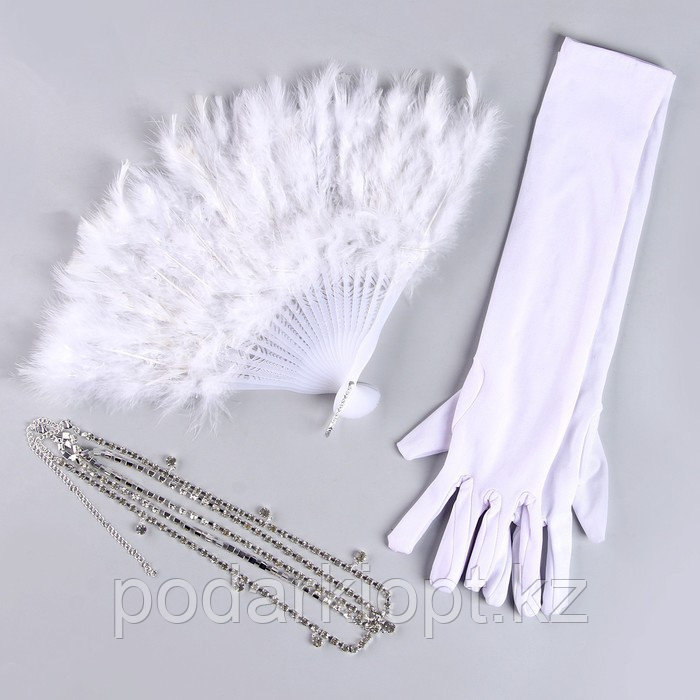 Карнавальный набор «Шик» (веер+перчатки+украшение на голову) - фото 8 - id-p116272983