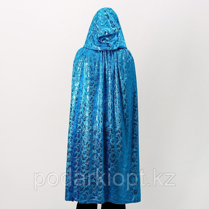 Карнавальный набор: голубой плащ с узором, коса, жезл, корона - фото 3 - id-p116274143