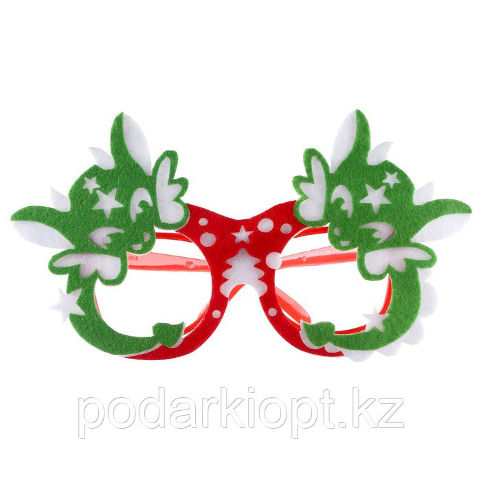 Карнавальные очки "Дракончик" цвет зеленый фетр - фото 6 - id-p116278458