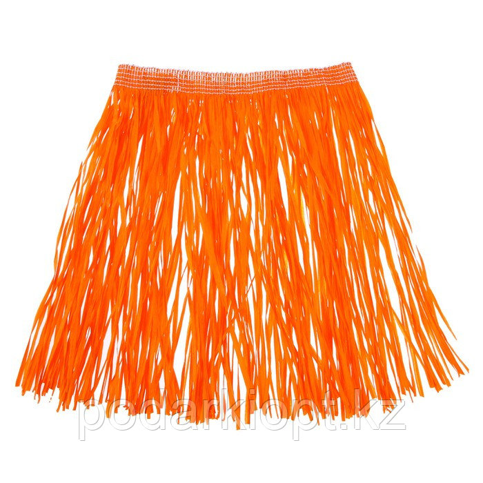 Гавайская юбка, 40 см, цвет оранжевый - фото 2 - id-p116275832