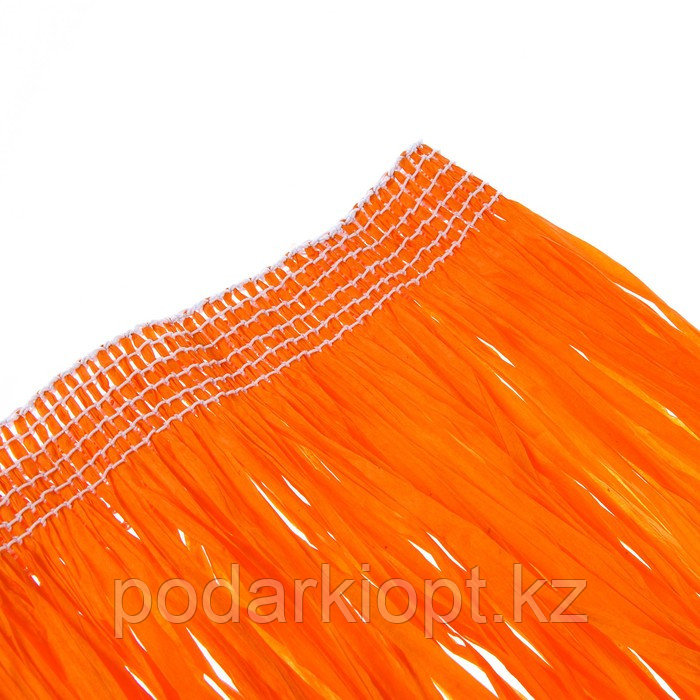 Гавайская юбка, 40 см, цвет оранжевый - фото 3 - id-p116275832