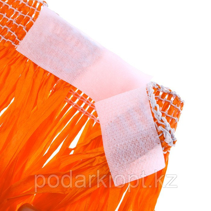 Гавайская юбка, 40 см, цвет оранжевый - фото 4 - id-p116275832