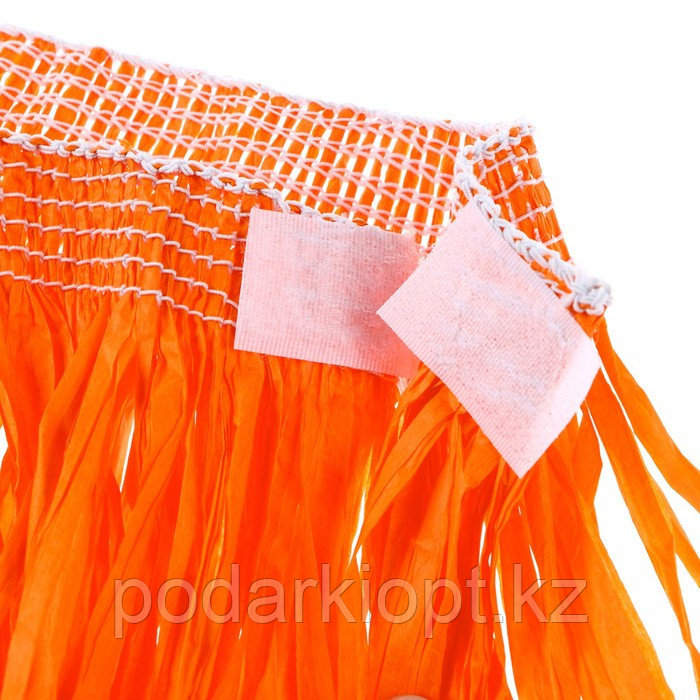 Гавайская юбка, 80 см, цвет оранжевый - фото 4 - id-p116275833