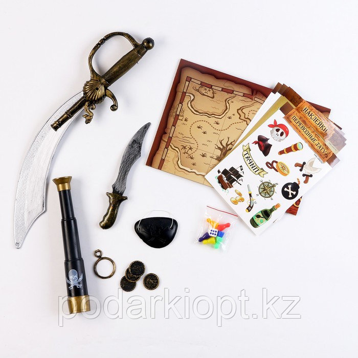 Карнавальный набор "Сокровища пиратов" с игрой бродилкой - фото 5 - id-p116277595