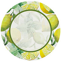 Набор бумажных тарелок «Лимоны», в т/у плёнке, 6 шт., 23 см