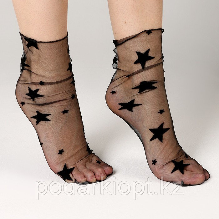Карнавальный аксессуар- носки, цвет черный, звезды - фото 2 - id-p116278480