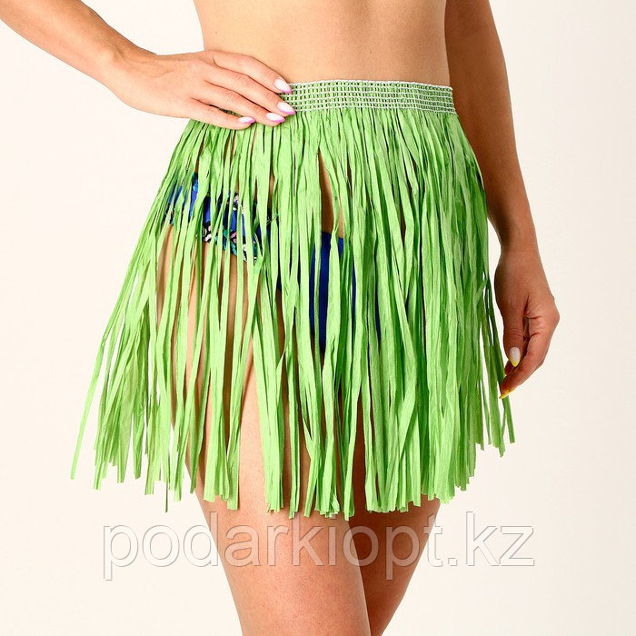 Гавайская юбка, 40 см, цвет зелёный - фото 1 - id-p116275860
