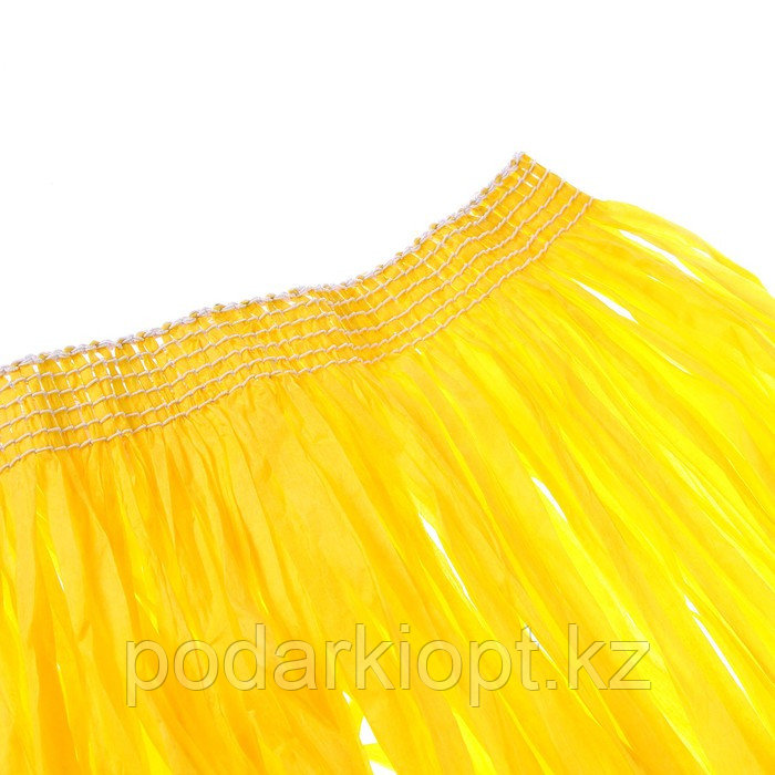 Гавайская юбка, 60 см, цвет жёлтый - фото 3 - id-p116275861