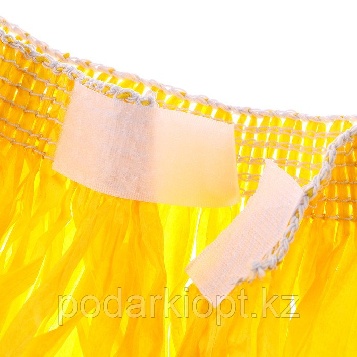Гавайская юбка, 60 см, цвет жёлтый - фото 4 - id-p116275861