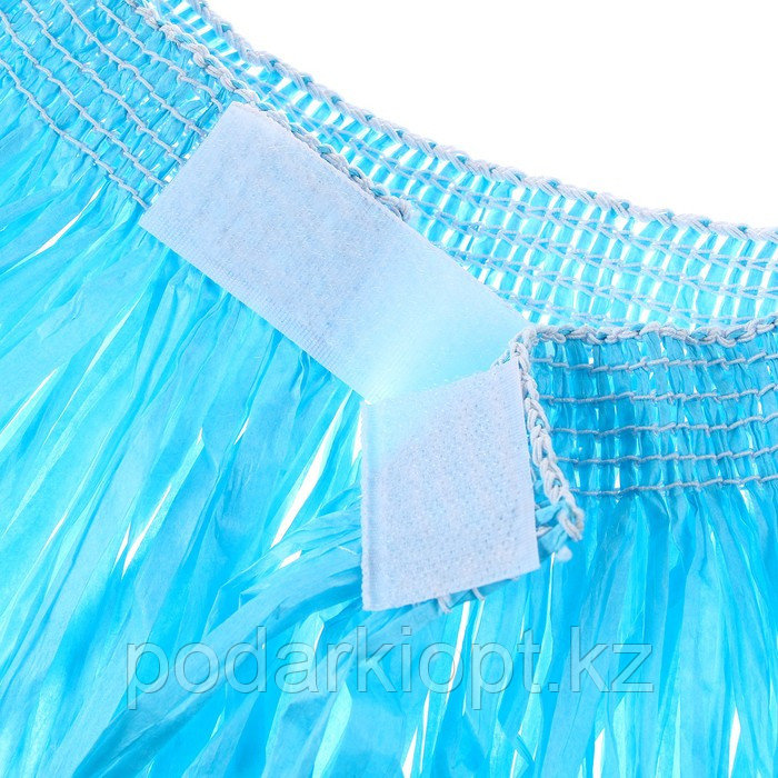 Гавайская юбка, 40 см, цвет голубой - фото 4 - id-p116275872
