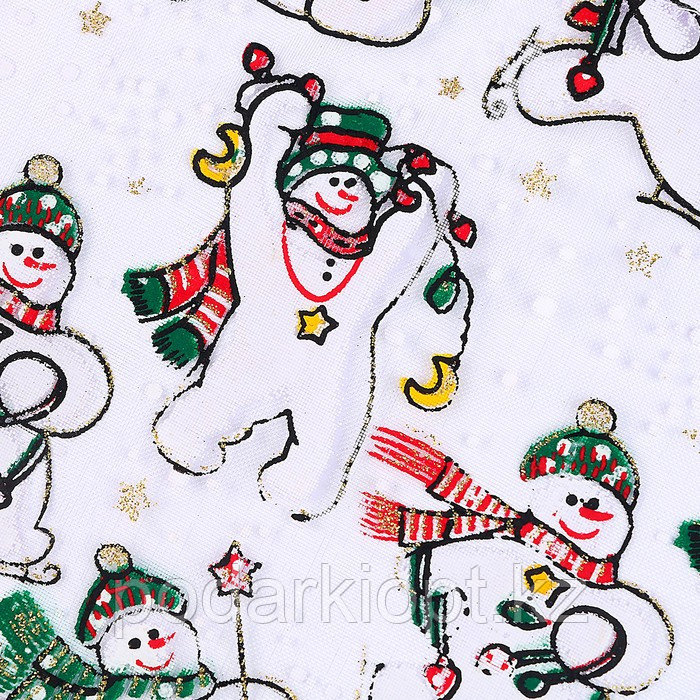 Мешок подарочный «Снеговики с ёлками», р. 25 × 32 см, органза - фото 4 - id-p116275904
