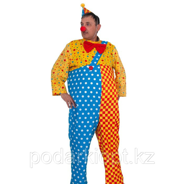 Карнавальный костюм «Клоун Чудик», р. 52-54, рост 182 см - фото 1 - id-p116276846