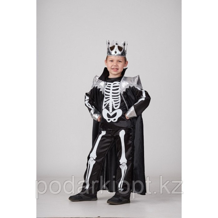 Карнавальный костюм «Кощей Бессмертный», рост 140 см, р. 68: сорочка, брюки, плащ, корона - фото 1 - id-p116278557